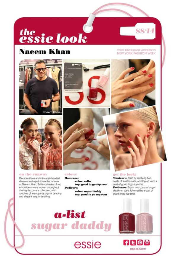 My Essie Look SS2014 NYFW Naeem Khan