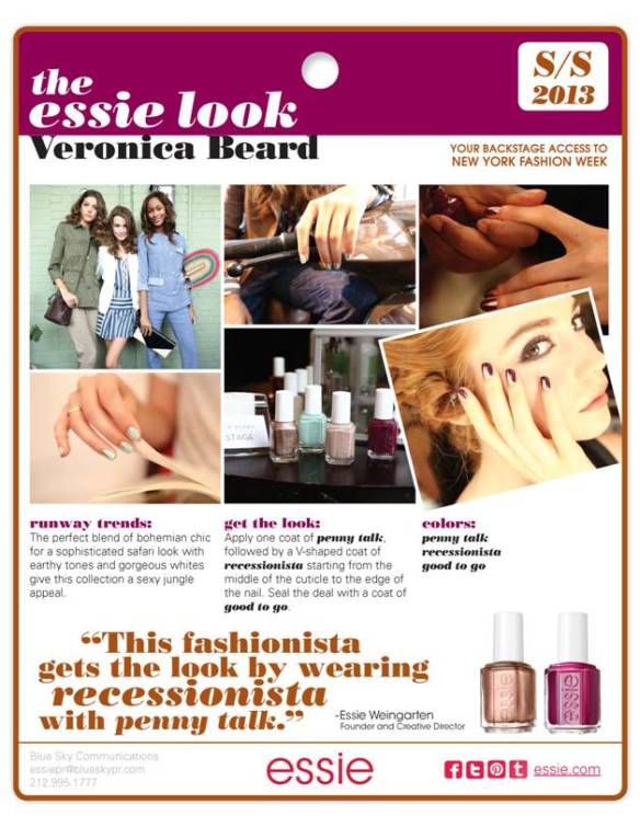 My Essie Look SS2014 NYFW Veronica Beard