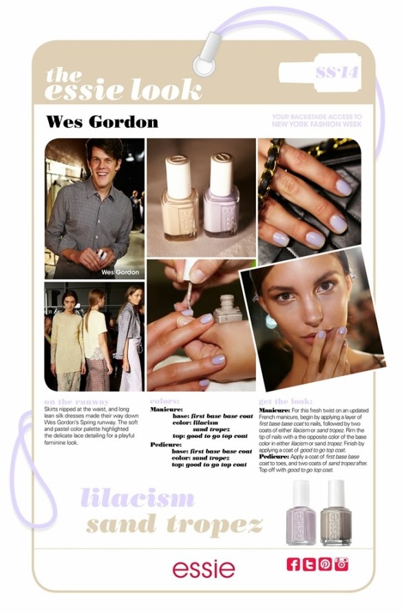 My Essie Look SS2014 NYFW Wes Gordon