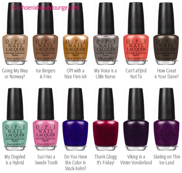 OPI Nordic Swatches