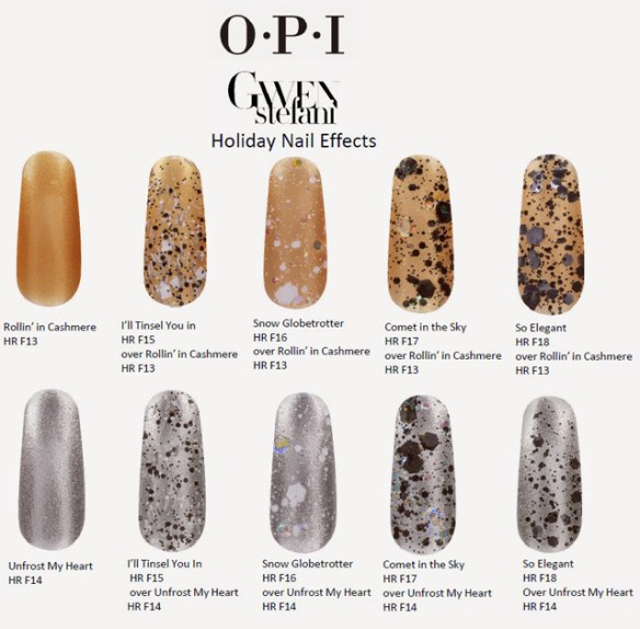 OPI Holiday 2014 Gwen Stefani Effects