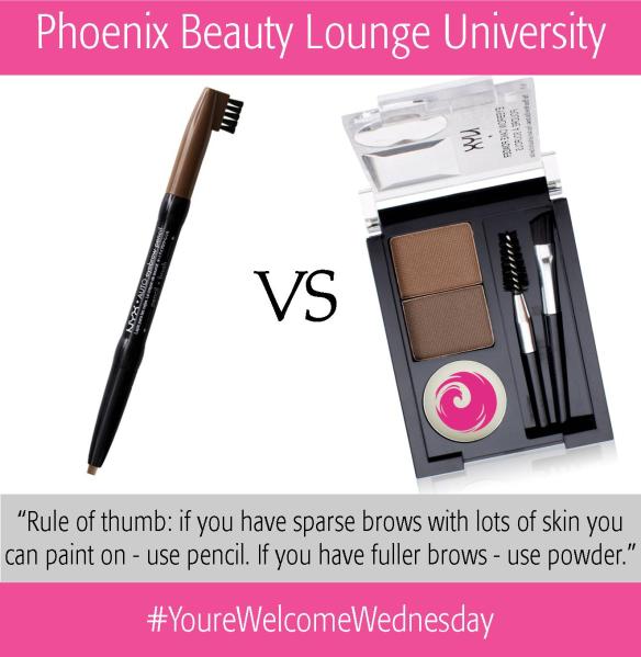 Rule of thumb: if you have sparse eyebrows with lots of skin you can paint on - use pencil. If you have fuller brows - use powder