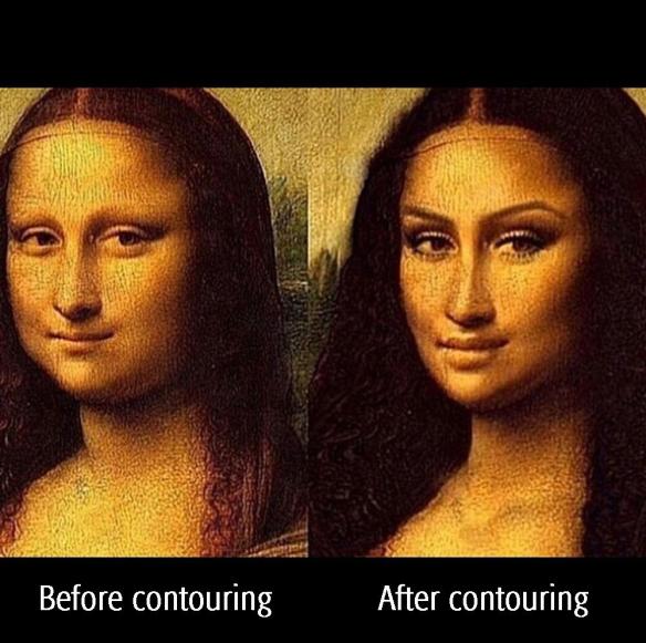 Before contouring. After contouring.