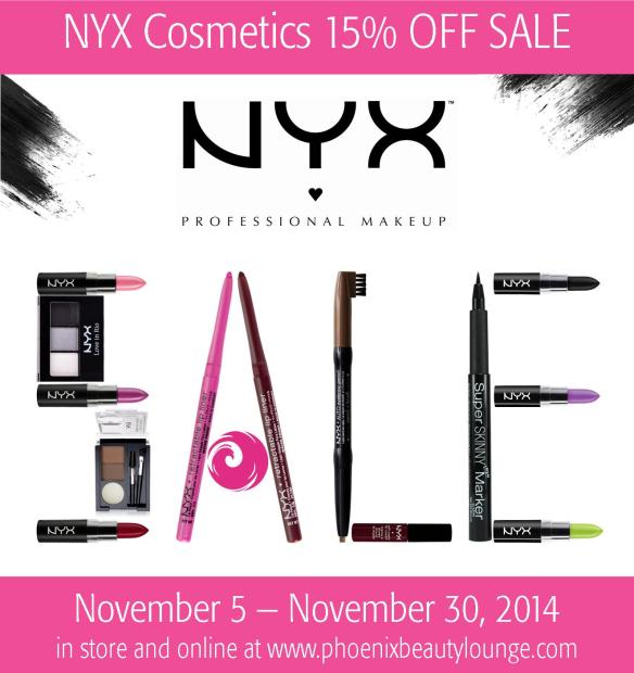 NYX Cosmetics Sale 15% off
