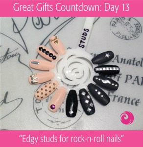 Great Gifts Countdown: Day 13 - Edgy studs for rock-n-roll nails