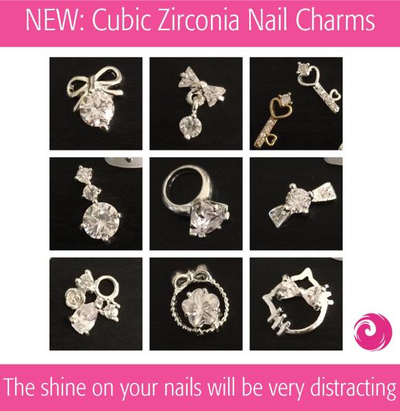 NEW: Cubic Zirconia Nail Charms