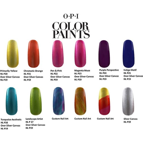 OPI Color Paints swatches