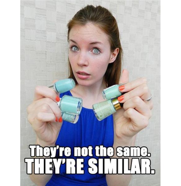 They are not the same they are SIMILAR